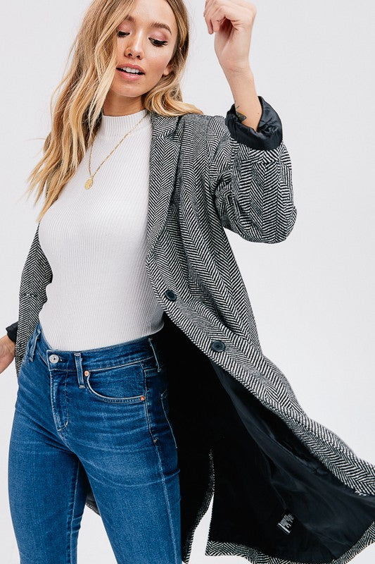 Herringbone Winter Coat
